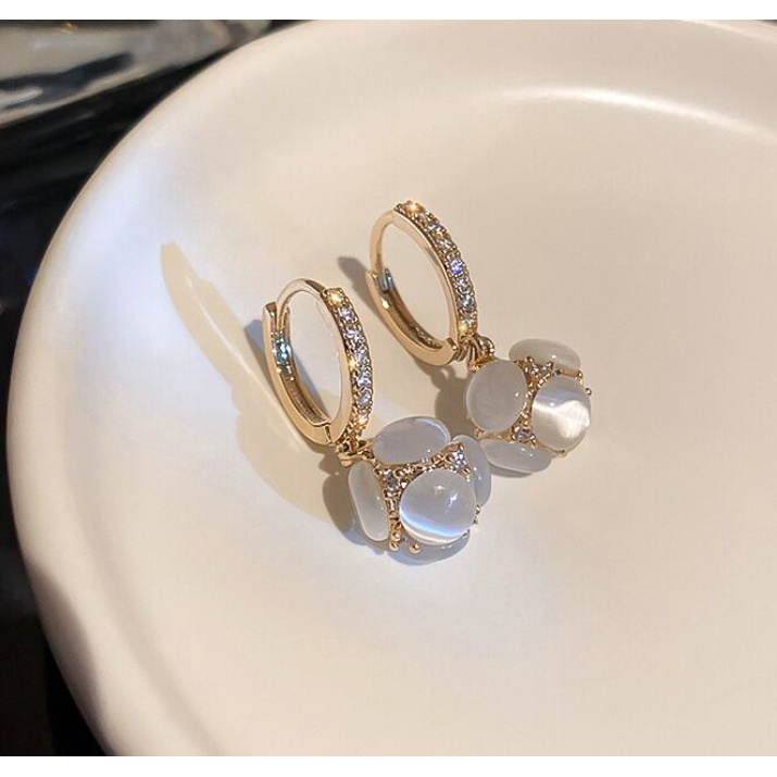 铜合金陶瓷耳饰 铜合金45号 高端大气时尚简约百搭耳饰