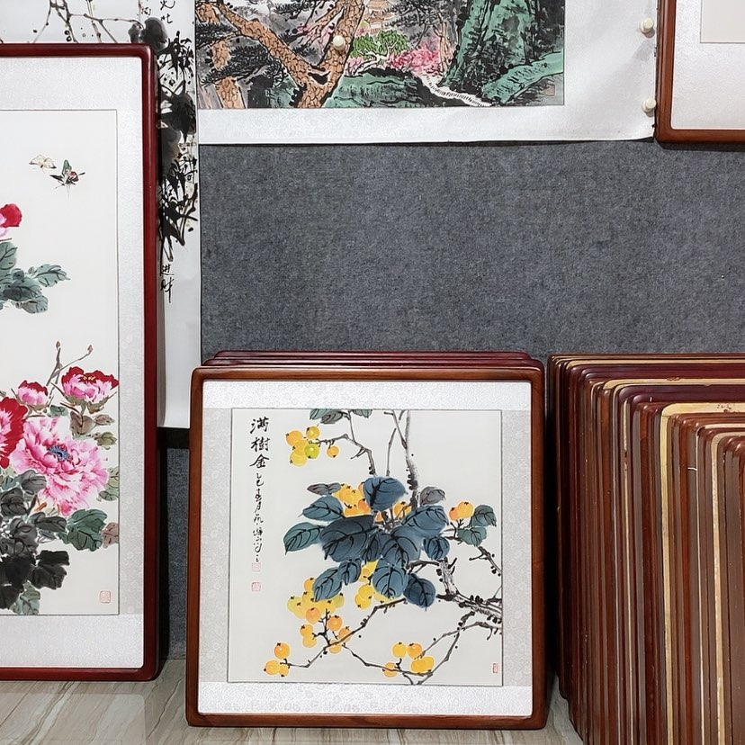 【闪购商品】国画书画作品带框63×63厘米