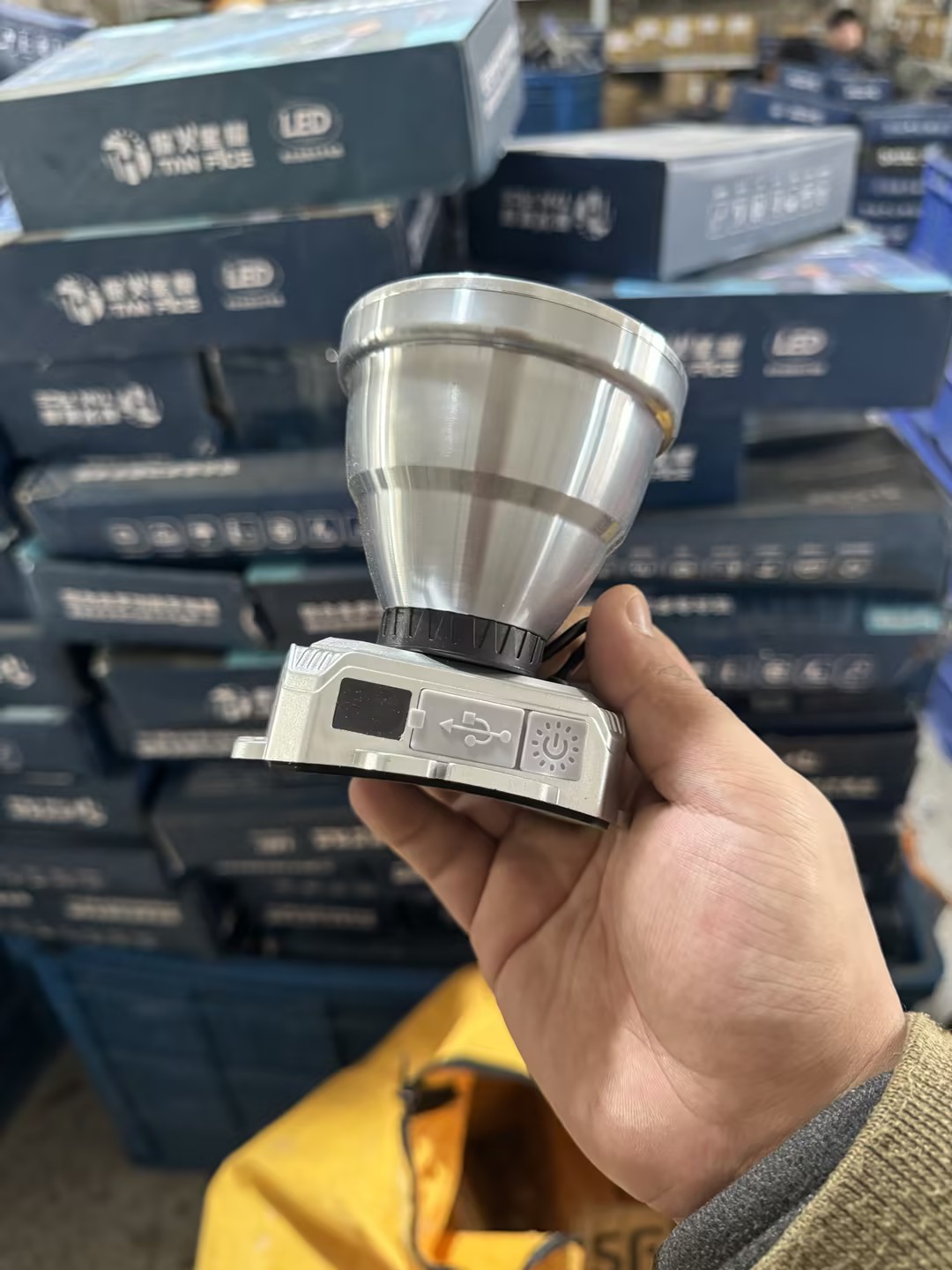 【宾士黄光头灯】穿透超强-水下3-5米可见铝合金头灯