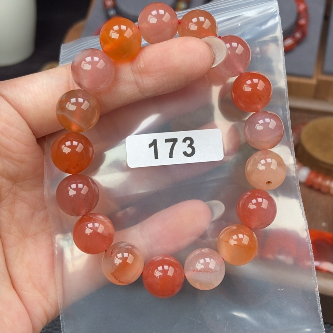 南红玛瑙未镶嵌手链卡12.3