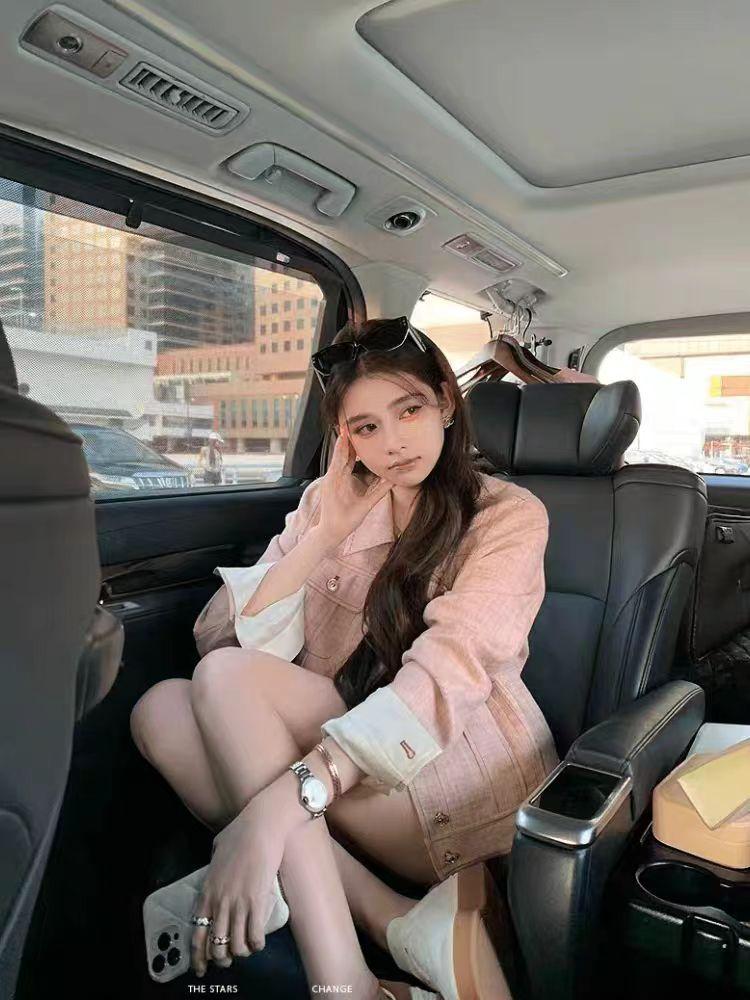 时尚夹克超凉爽浅春系撞色短外套韩版明线2025秋季女士潮牌上衣