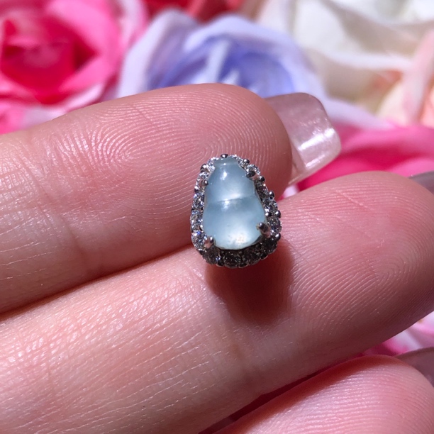 天然缅甸翡翠A货吊坠s925银翡翠潘朵拉批发零售