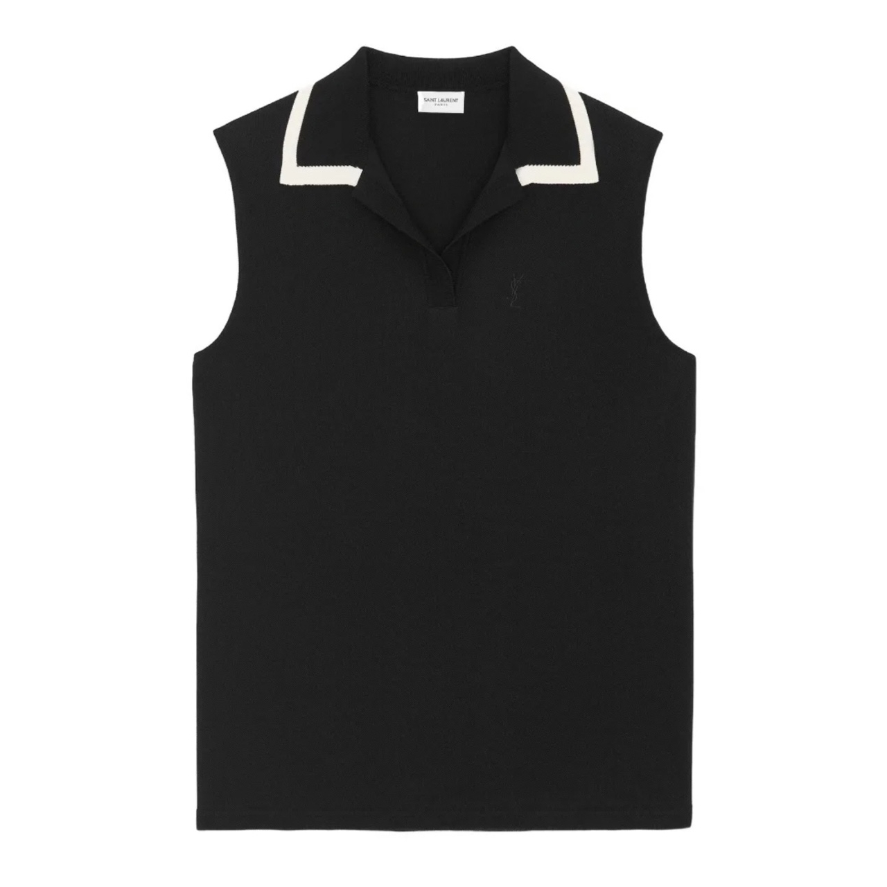 99新 YSL/圣罗兰 汤/P215053862/圣罗兰无袖针织衫XS码