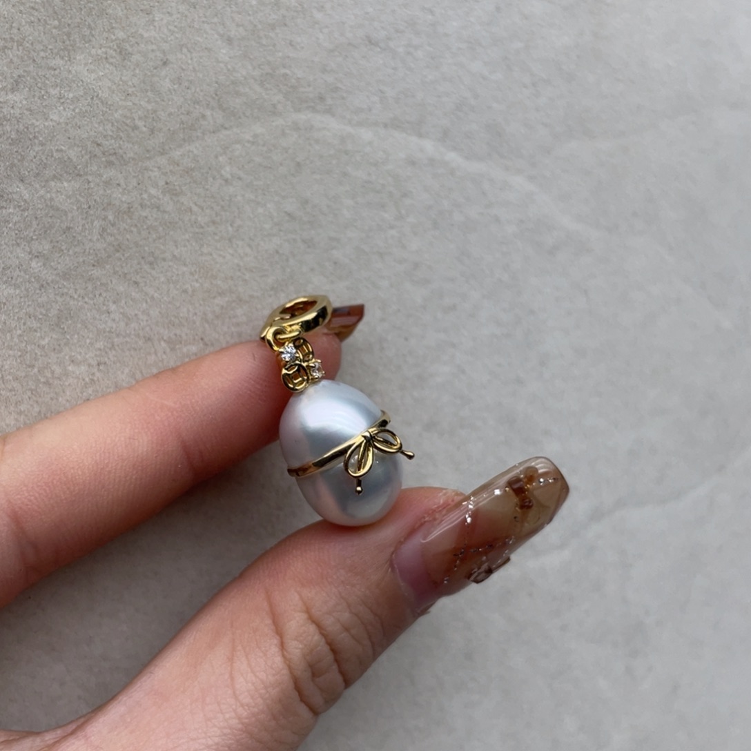 银S925镶嵌颈饰海水珍珠A115