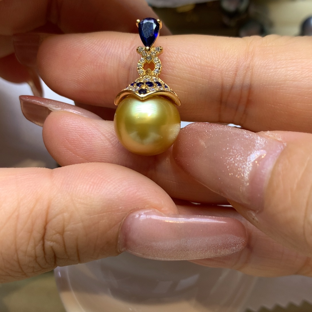 颈饰银S925镶嵌海水珍珠