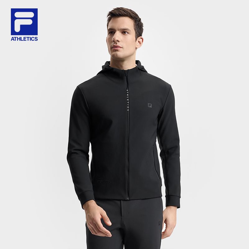 Fila/斐乐25春季新款男士休闲户外运动针织连帽外套A11M511505F
