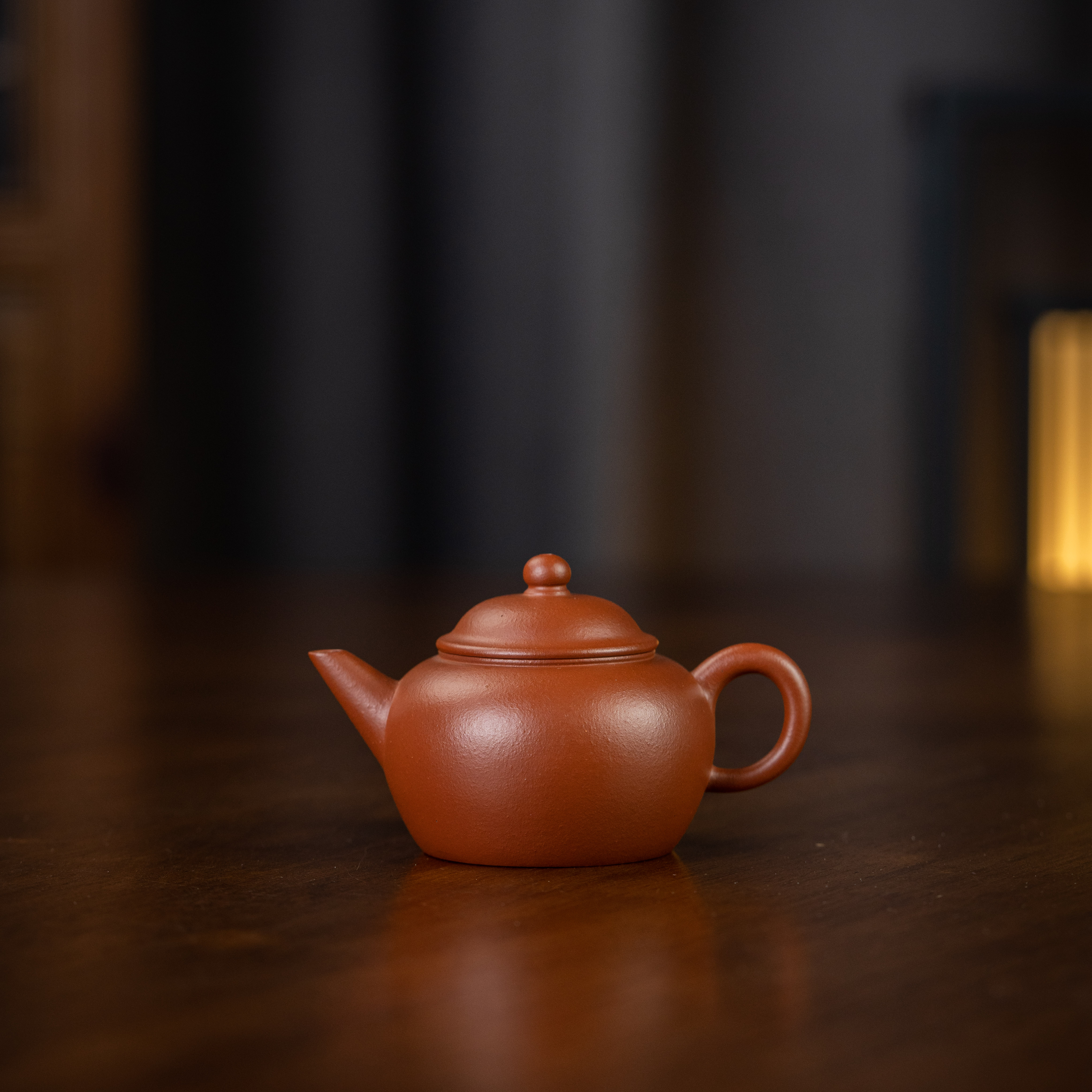 【慕砂造办】平底水平（刻款）朱泥100cc家用紫砂壶