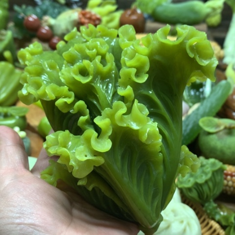 蛇纹石玉手把件未镶嵌