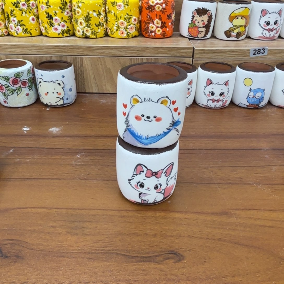 之***乐1234556789手绘花盆
