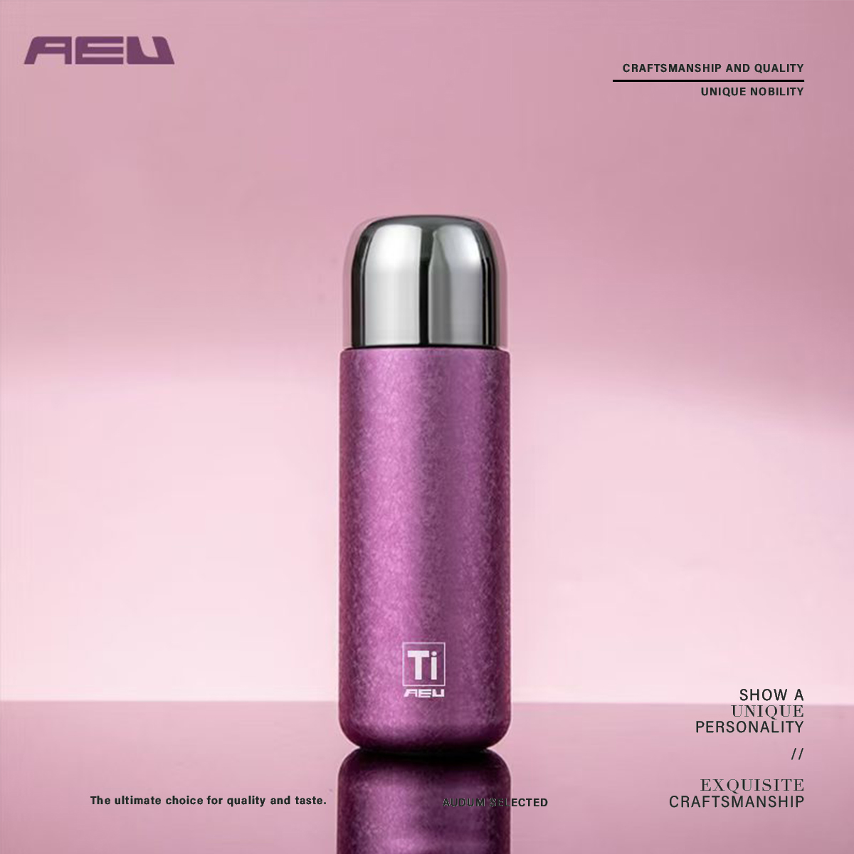 AEU/AEU富氢双层钛碎水小分子高档焖茶杯男女士泡茶水杯圆盖