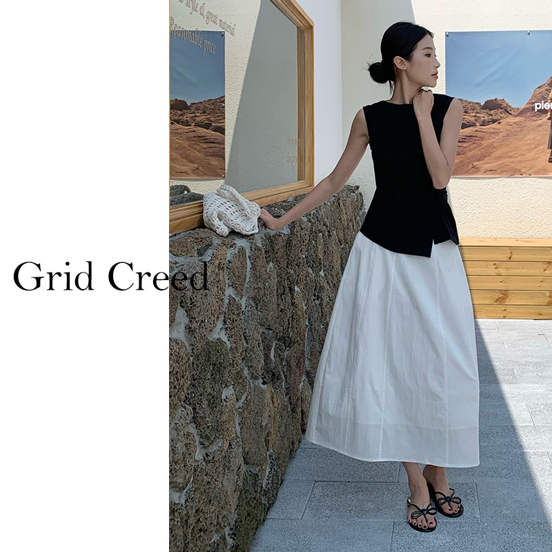 【伞骨裙】高腰复古显瘦气质秋款时尚拼接设计感法式小众半身裙