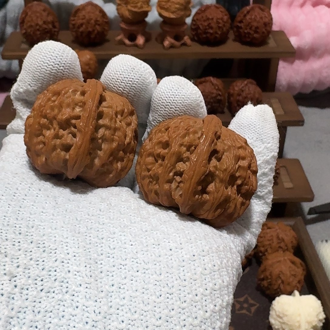 吊坠文玩核桃白狮子