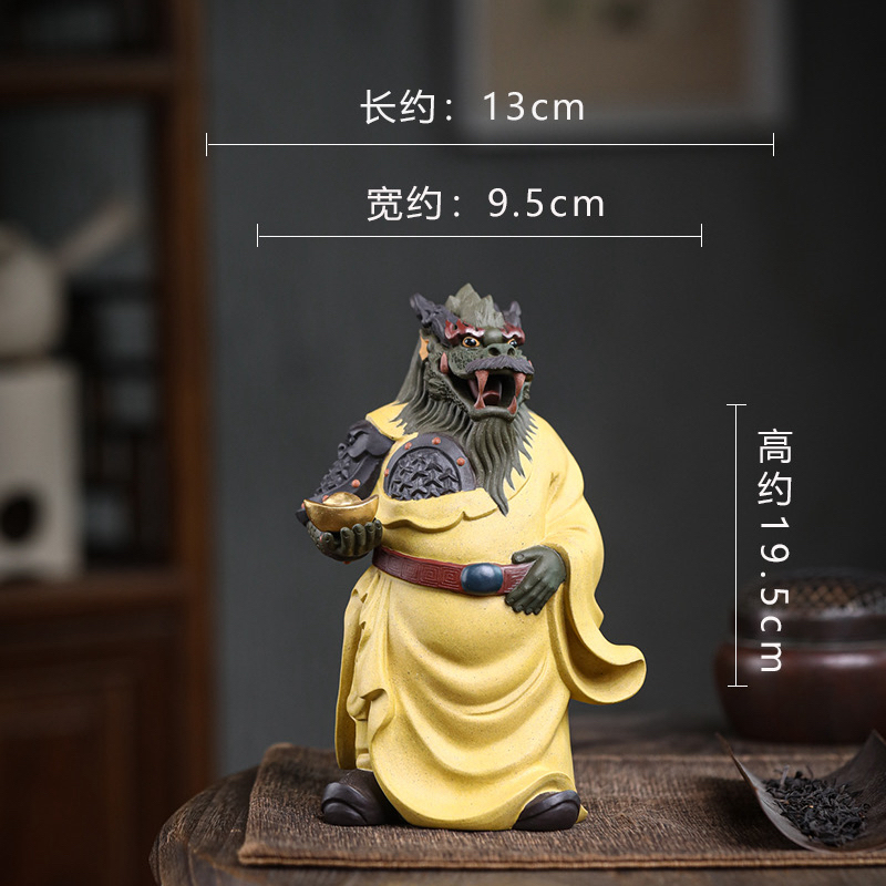 当代子夜何伟斌老师亲工限量款“龙财神”生肖财神系列。