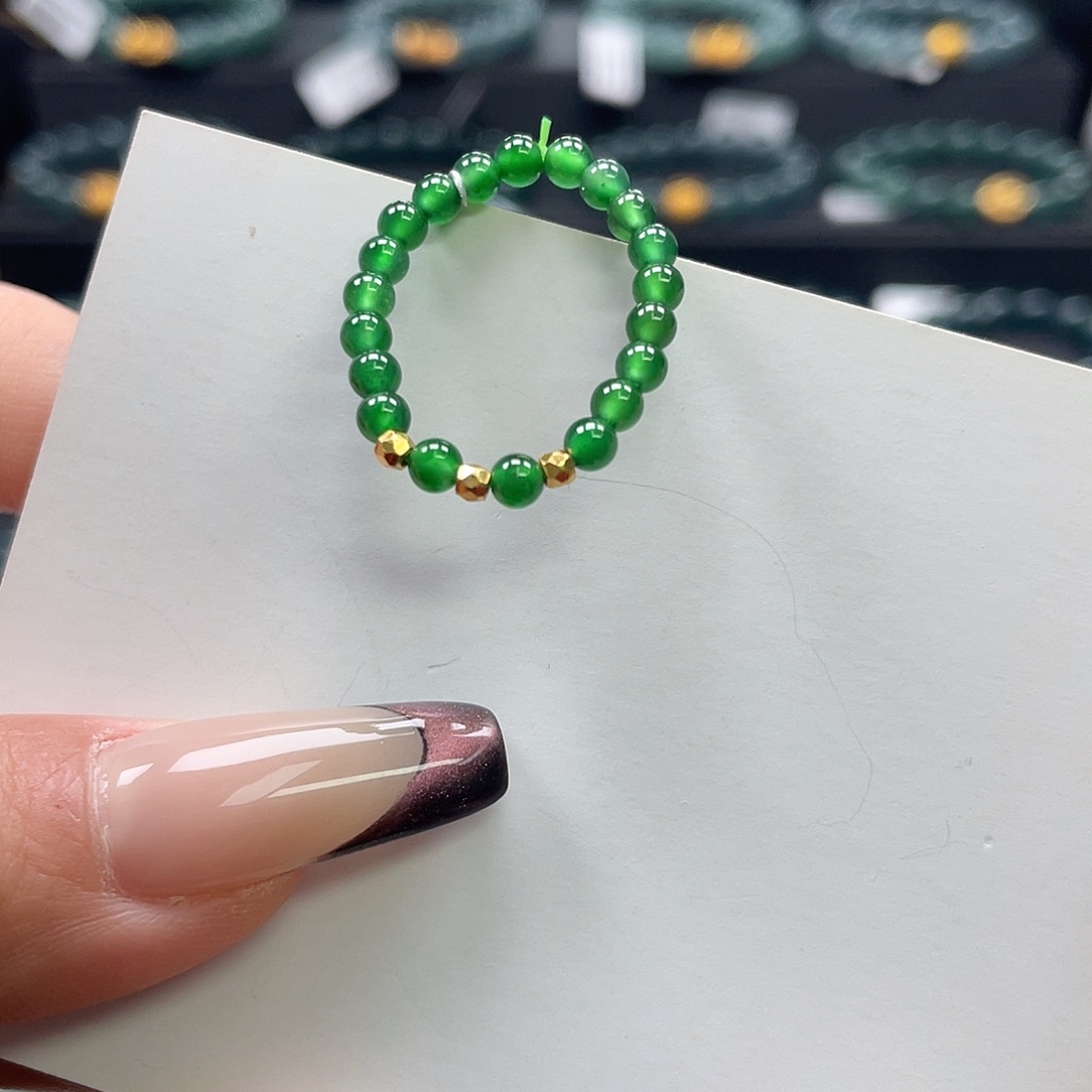 翡翠银S925镶嵌戒指