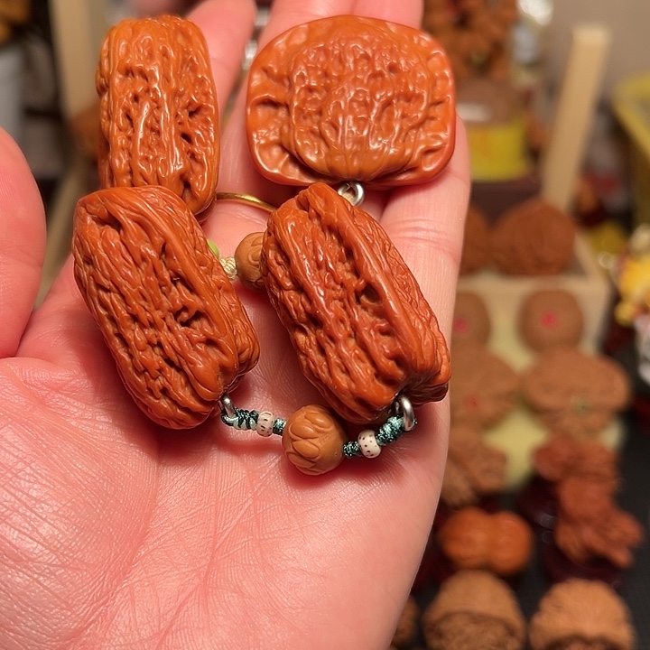 桃核把件真****生精品核桃