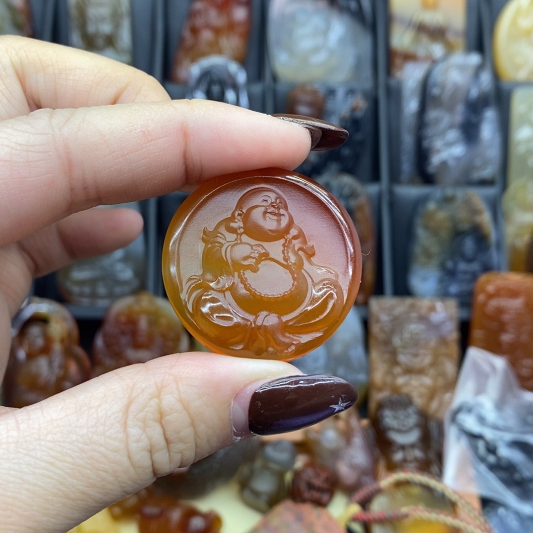 玛瑙/玉髓吊坠(赠链)未镶嵌b****.吊坠