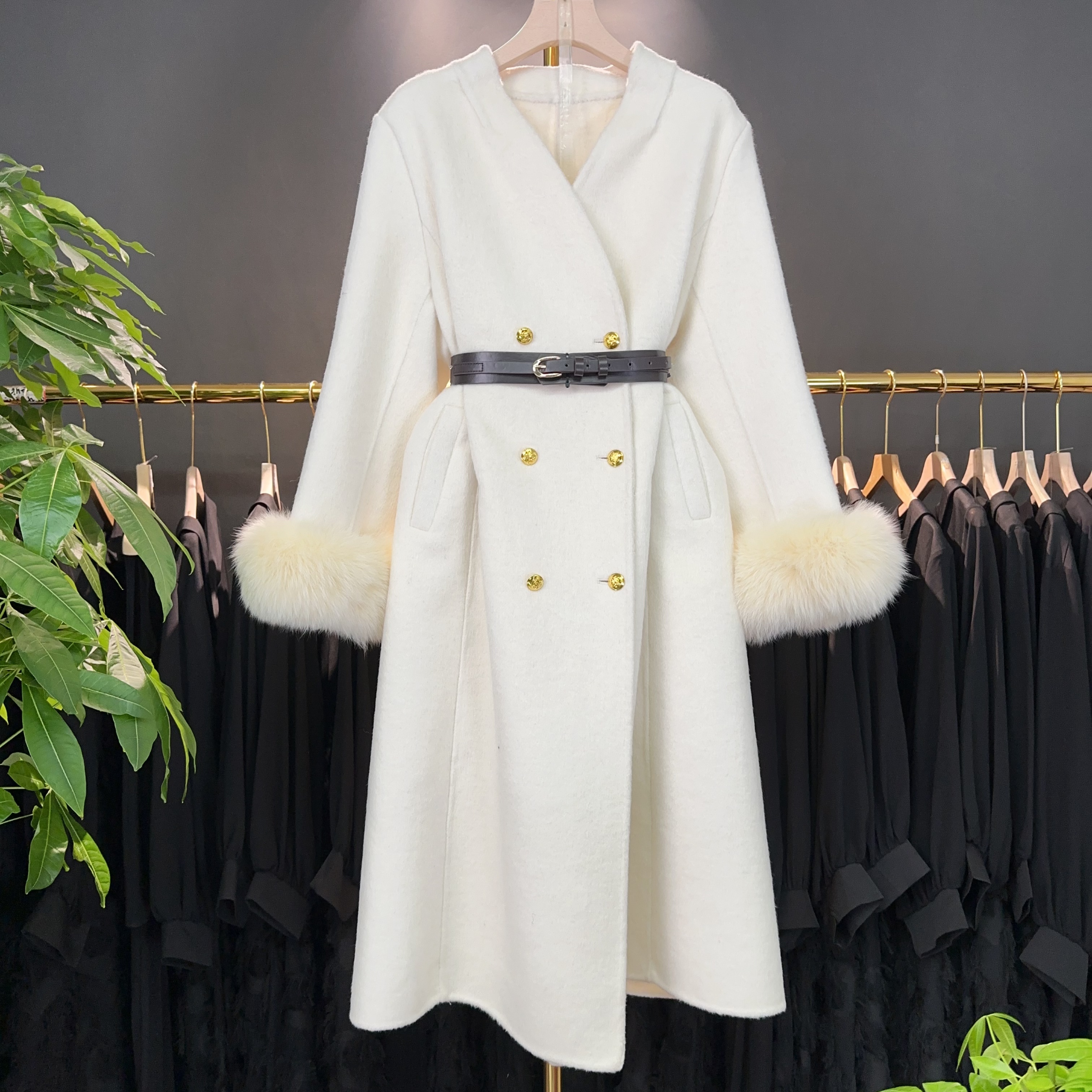 【A9400】毛呢外套女2025秋冬新款时尚设计感保暖毛呢外套