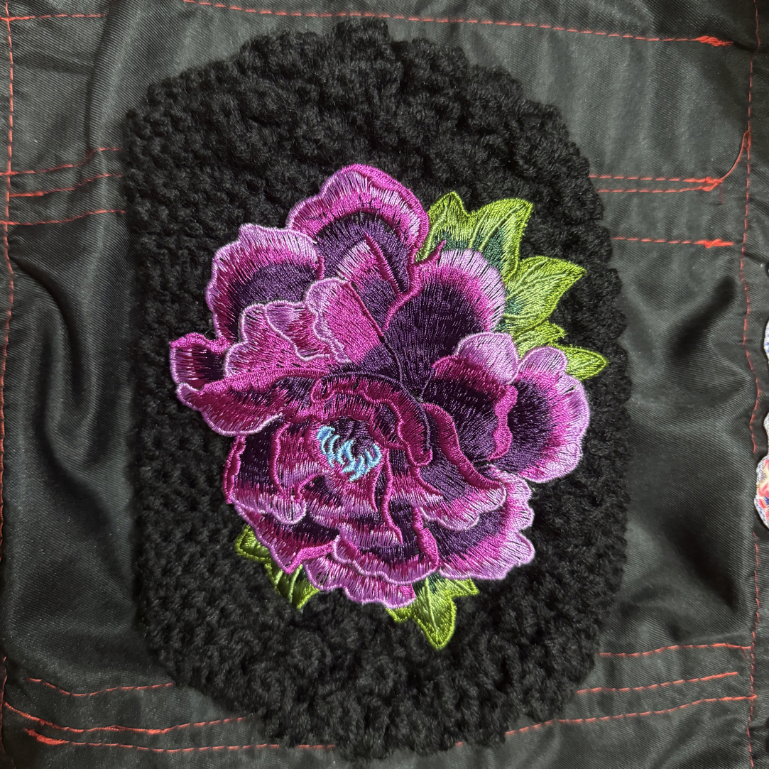 绣花玫瑰花休闲风服装冬季帽子镶钻古装刺绣民族风