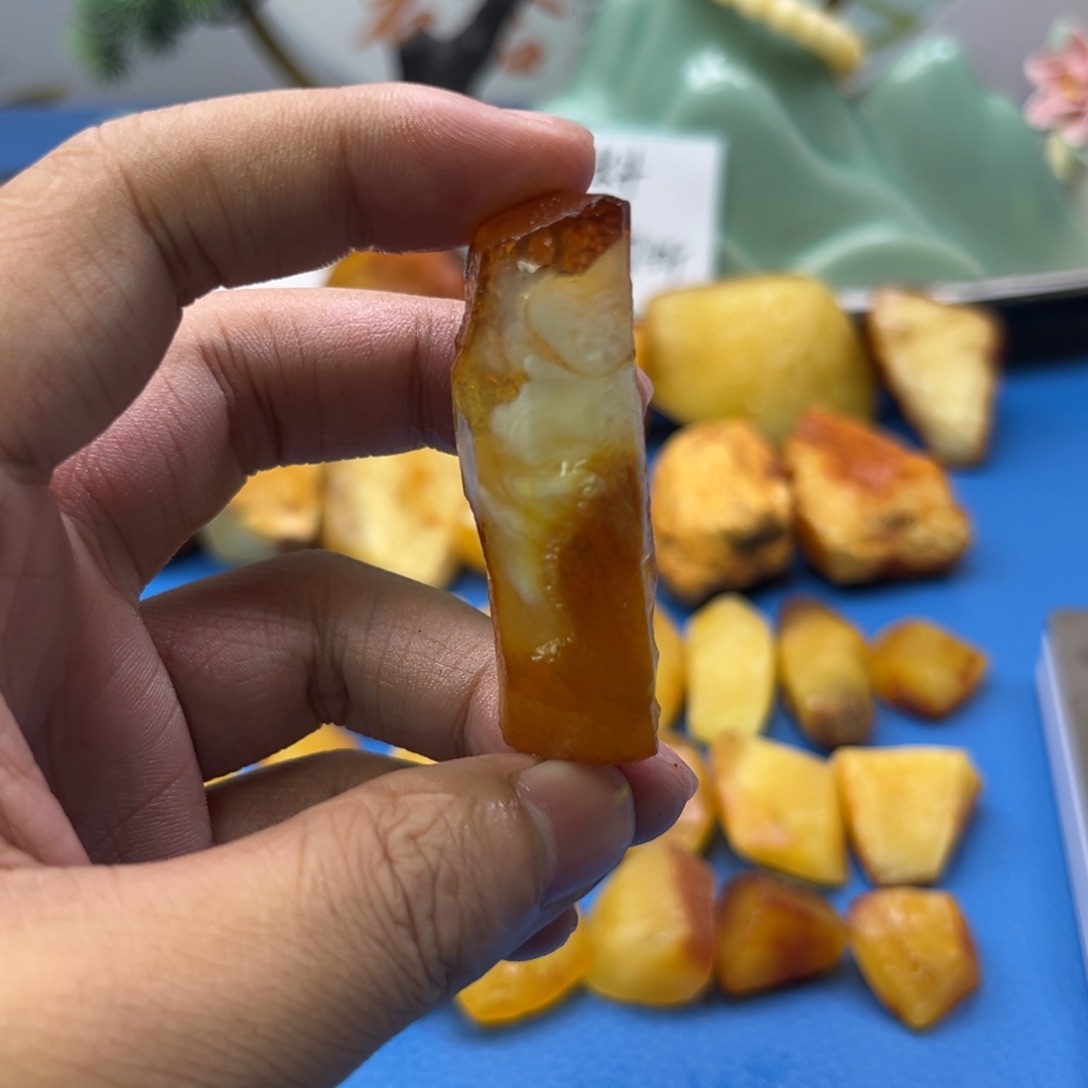 定制琥珀未镶嵌蜜蜡原石不退不换
