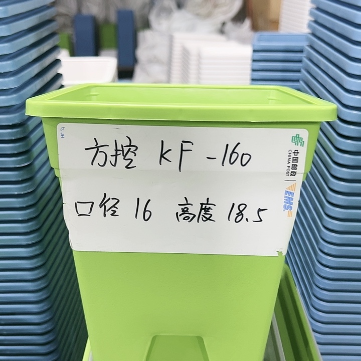 正品方控口16高18果绿色5只有托