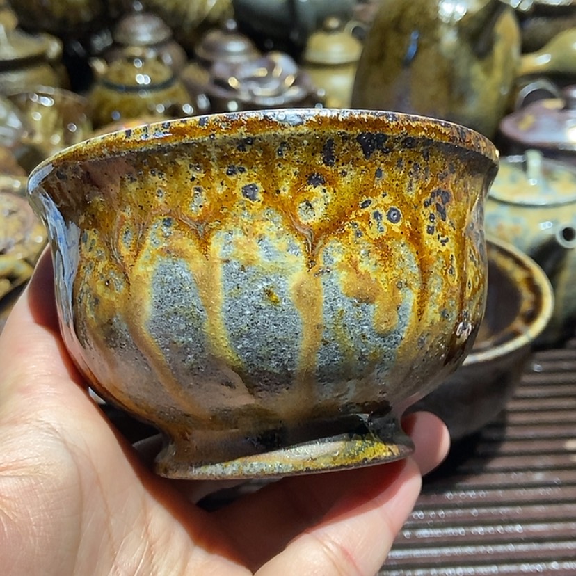 【闪购商品】茶杯紫砂戏**生高足碗杯