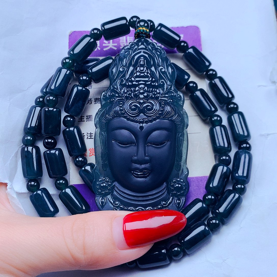 颈饰未镶嵌翡翠纯天然A货翡翠，挂我
