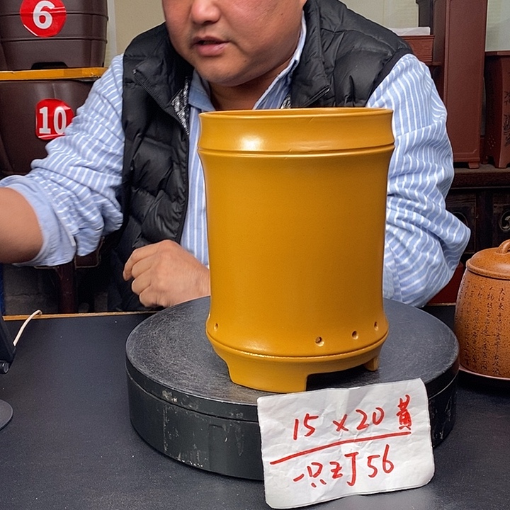 精品紫砂花盆一只zj56