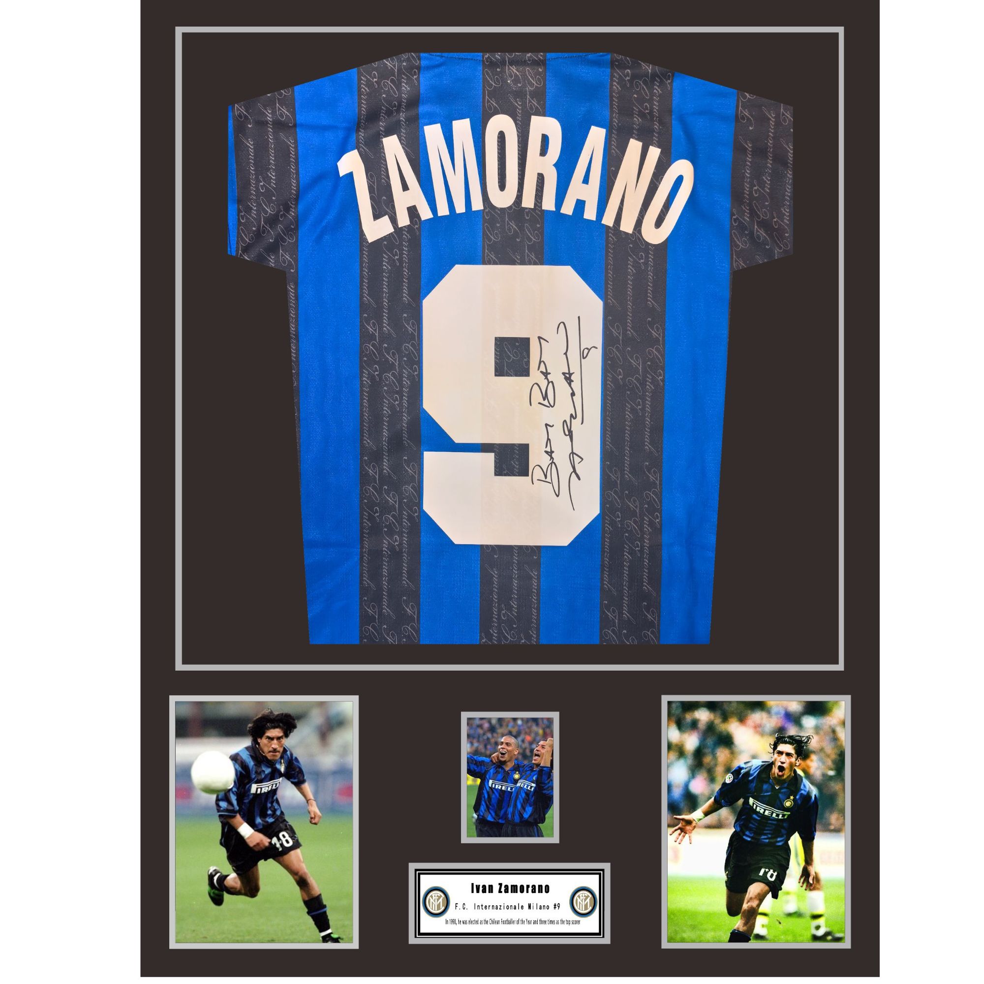 【TIPTOP亲签】萨莫拉诺 国米 9号  97-98赛季 亲签球衣 证书ICONS