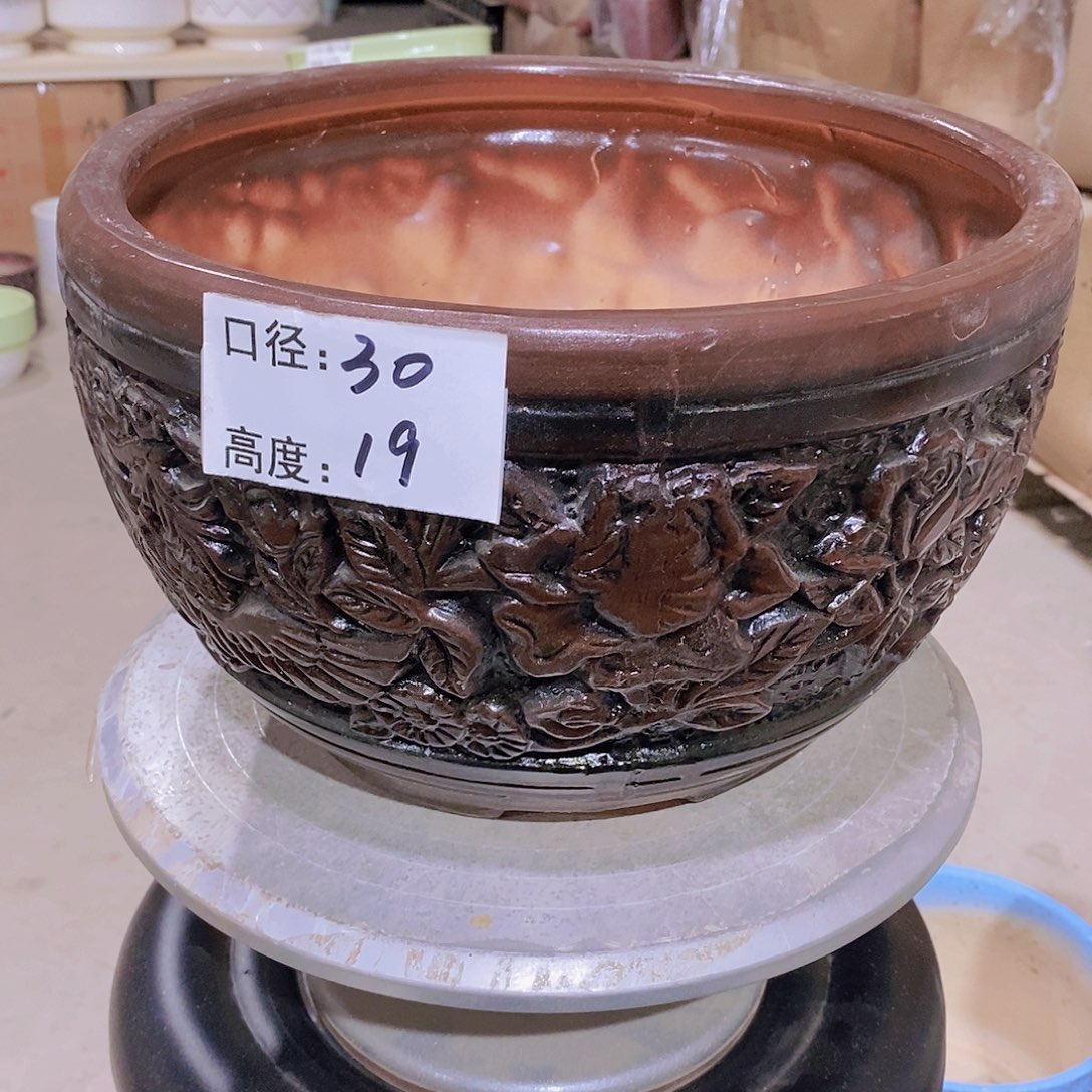 【闪购商品】陶瓷温***?微瑕花盆-大大大龙凤30×19-1个