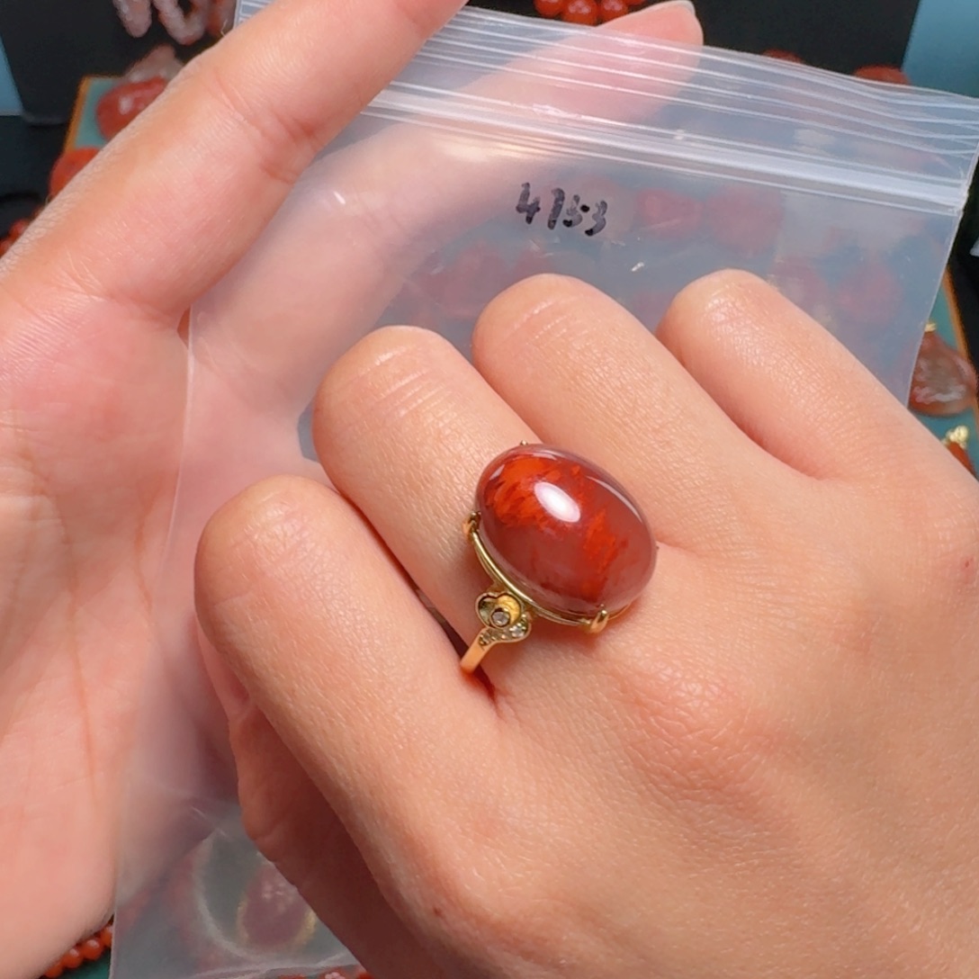 南红玛瑙南红银S925镶嵌