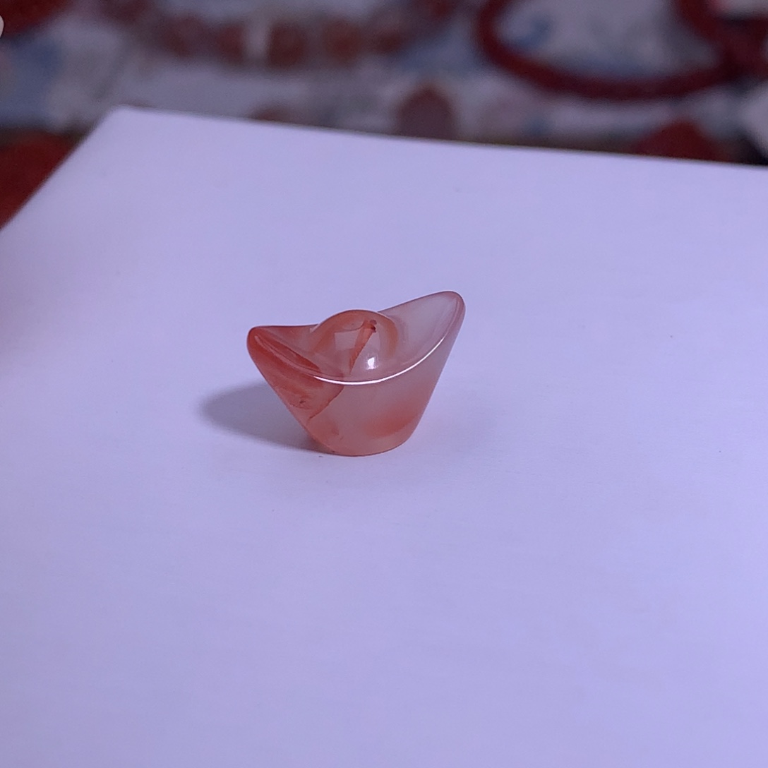 南红玛瑙未镶嵌珠宝半成品元宝