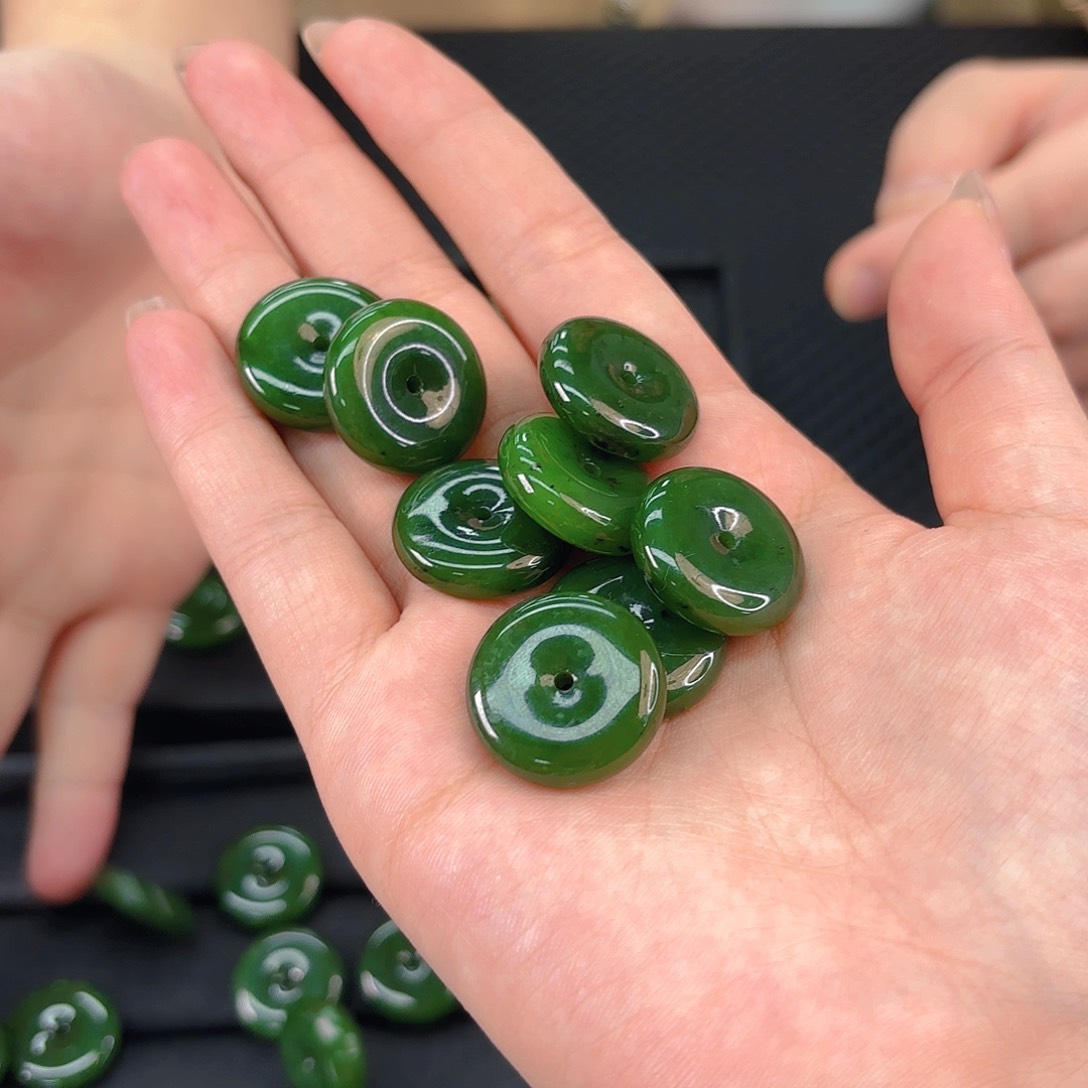 颈饰未镶嵌和田玉碧玉平安扣卡20 