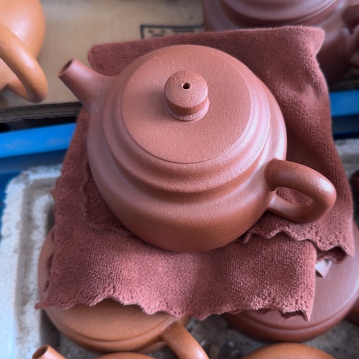 江***南紫砂茶壶红降坡泥300cc