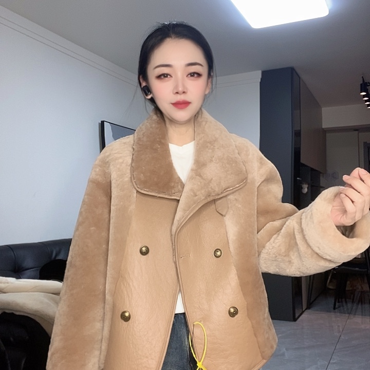 绵羊皮美丽奴皮毛一体L130斤内