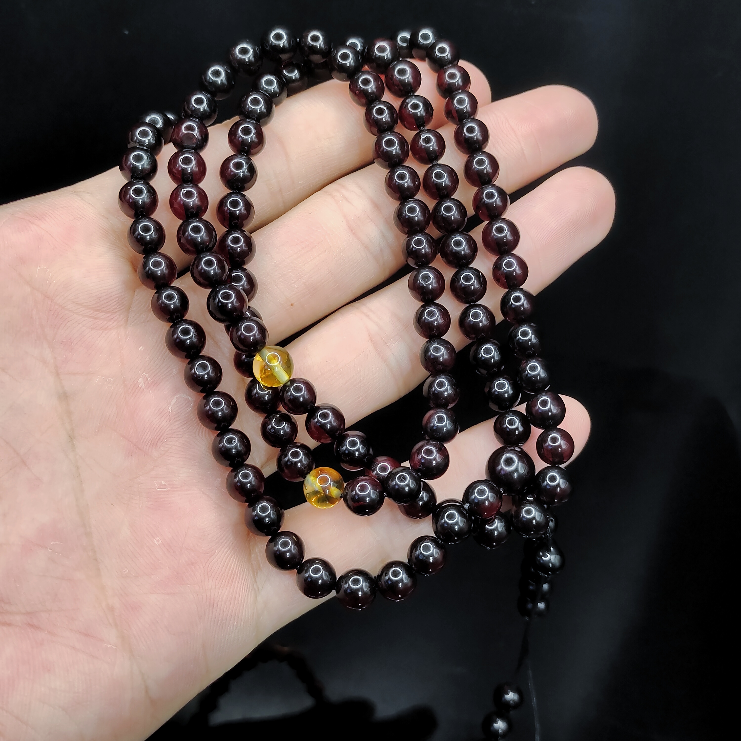 【老三珠宝】琥珀女神链M7-约6mm