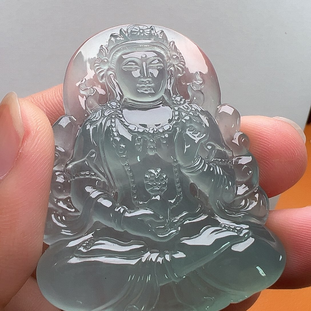 翡翠颈饰未镶嵌用****5天空蓝度母