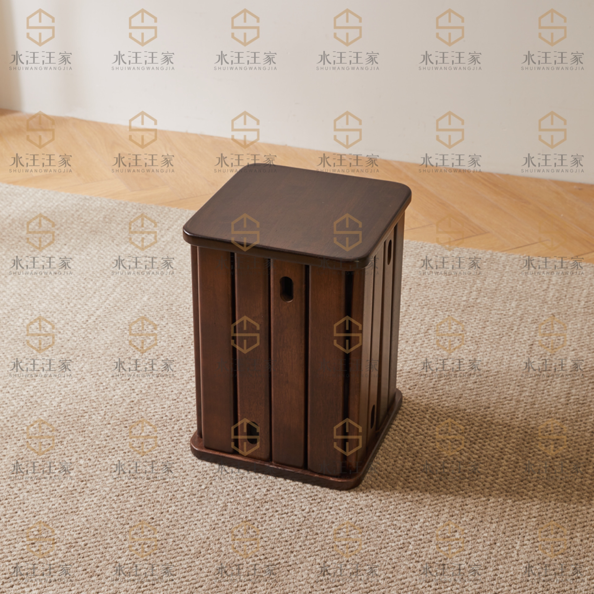 四个装【叠叠乐方凳】实木方形餐凳茶几凳客厅书房卧室叠叠凳