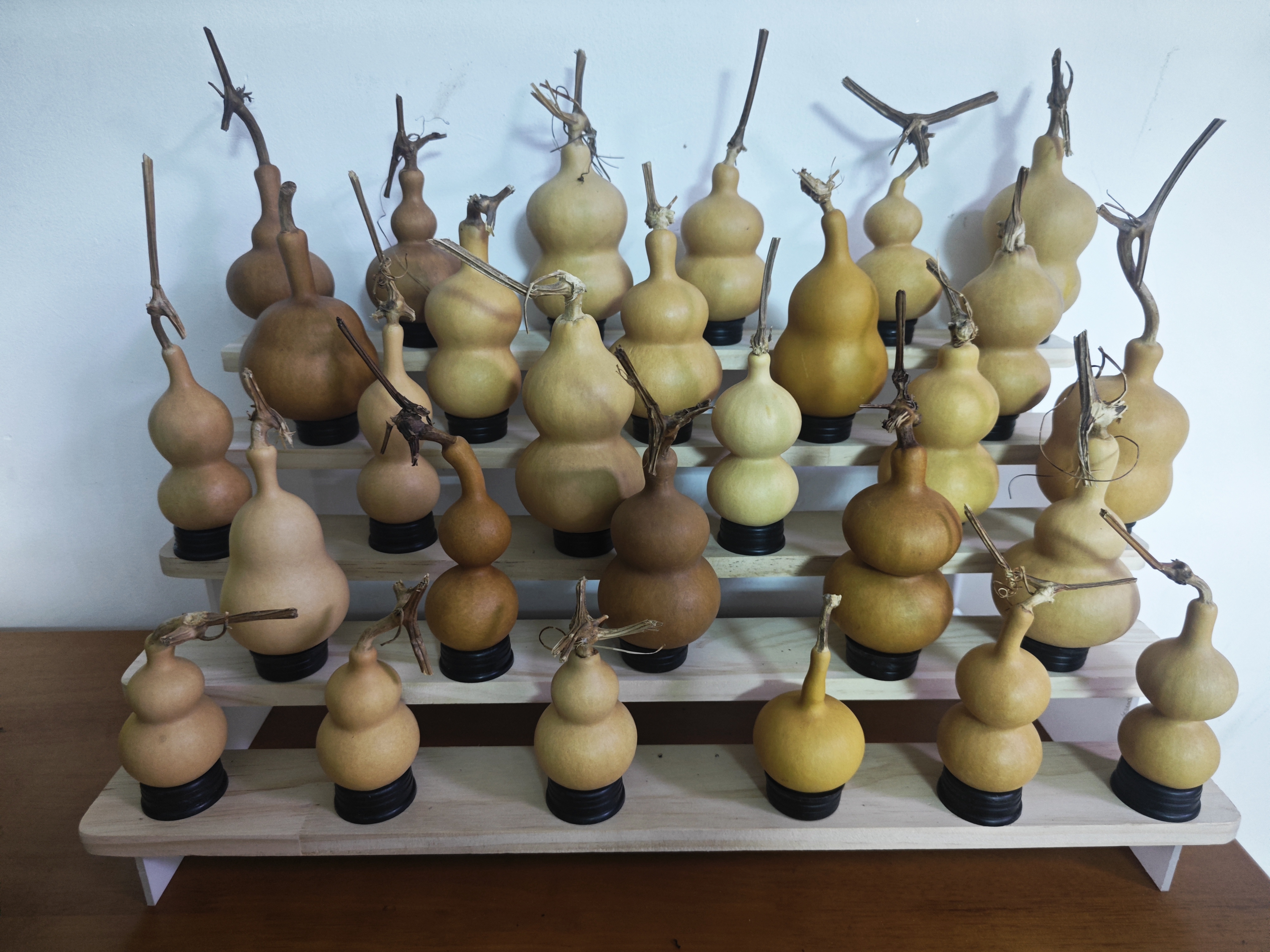 天然小葫芦手把件文玩盘玩带龙头传统手捻福禄葫芦