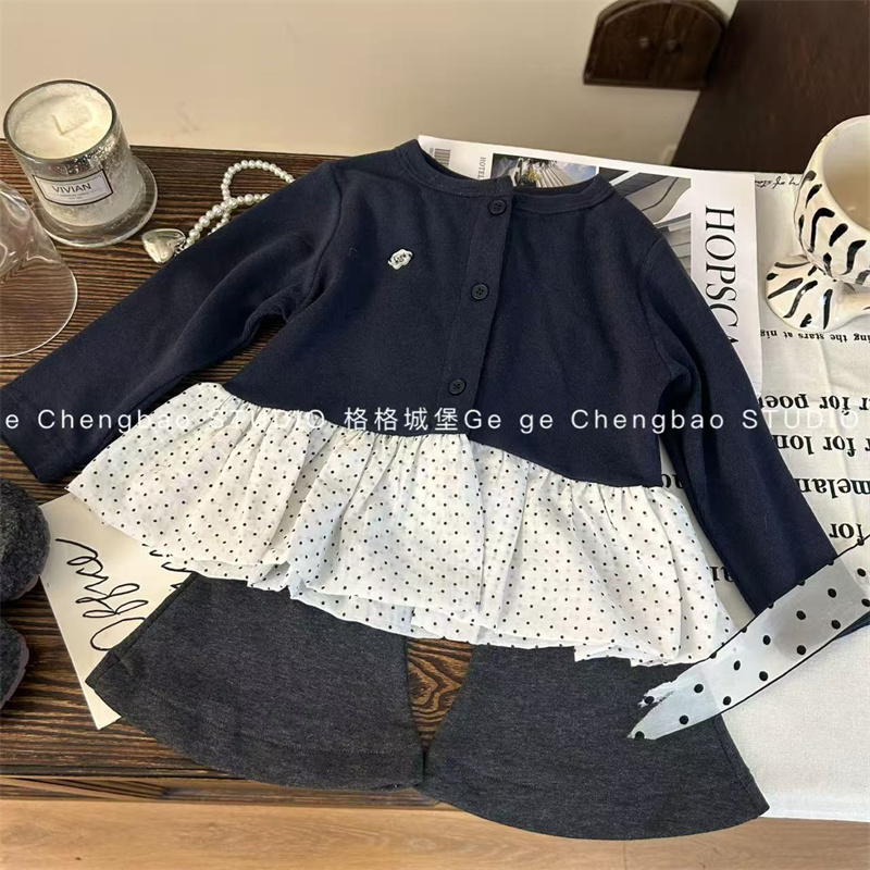 女童秋装2025新款韩版童装女宝宝韩版春秋时髦洋气两件套P194