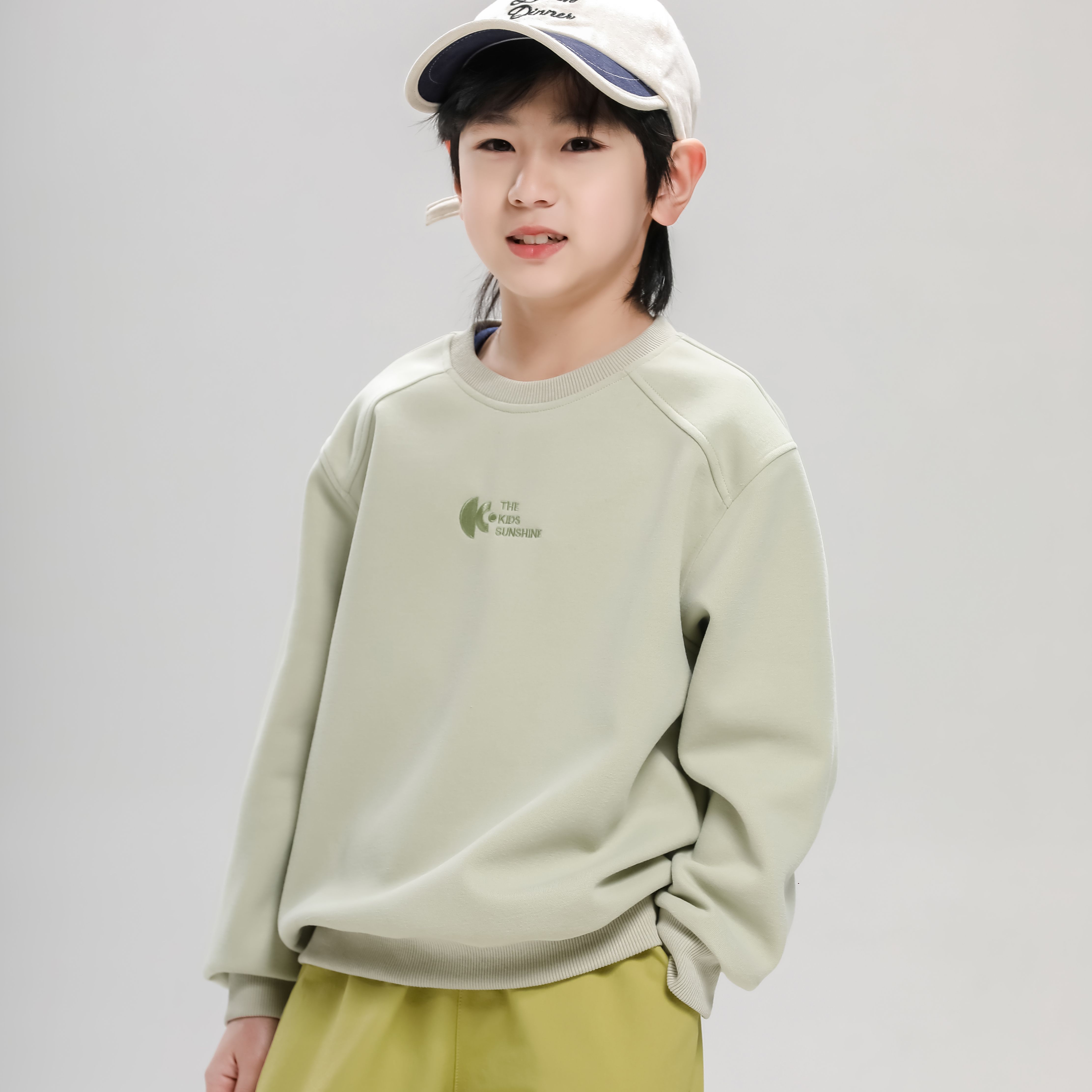 男女童立体拼接卫衣2025新款中大童洋气上衣潮酷打底衫