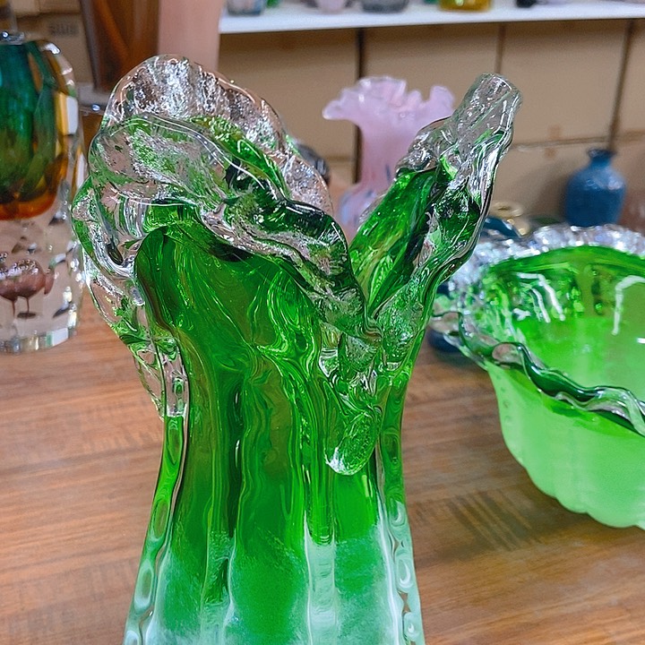 琉璃琉璃花瓶高27口9