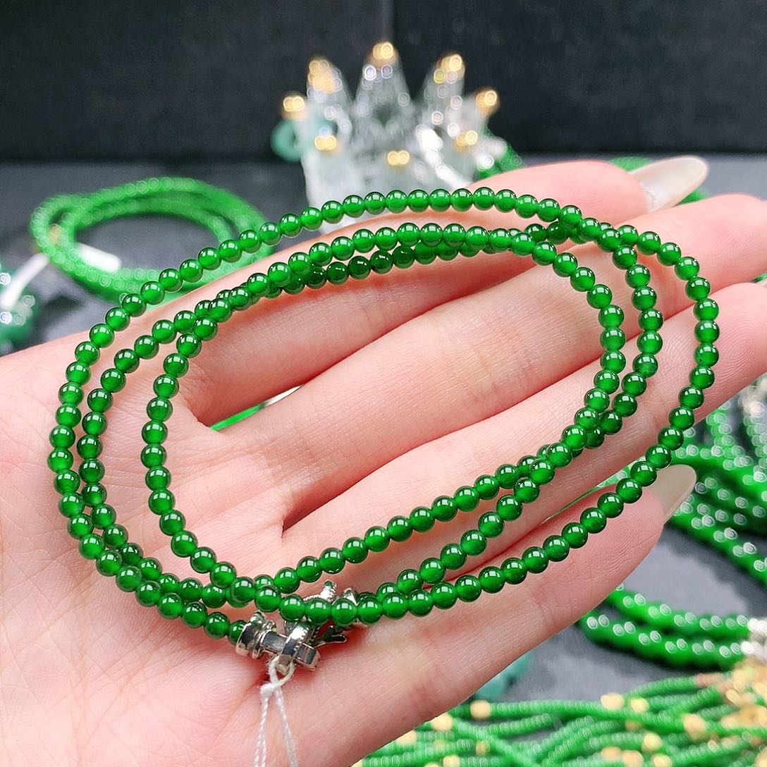 翡翠未镶嵌手链项链3.0