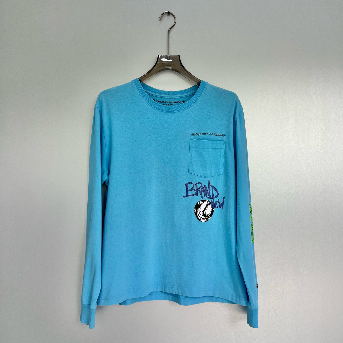 99新 Chrome Hearts/克罗心 天蓝色Matty boy系列长袖/L码（北京）