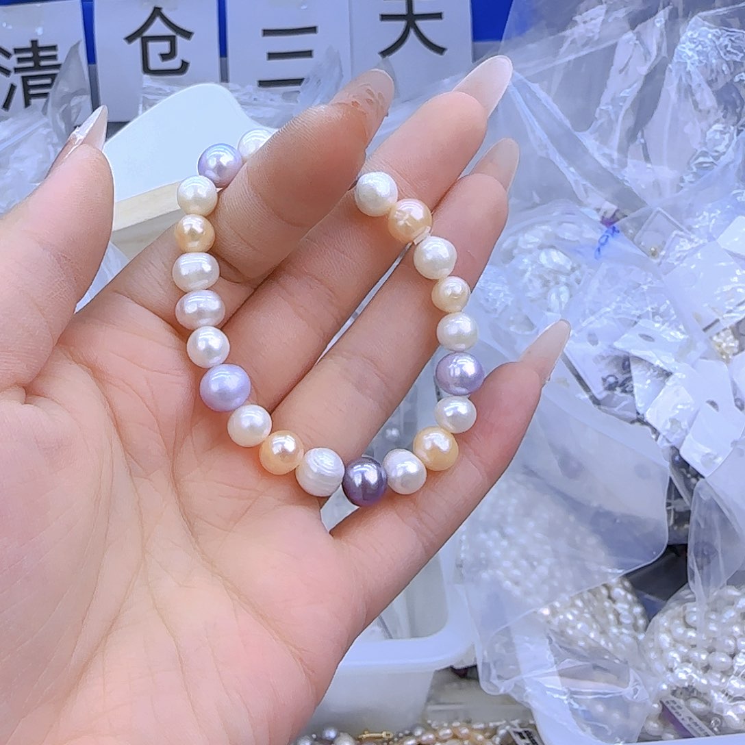 银S925镶嵌项链定制多样性发货发其一797淡水珍珠