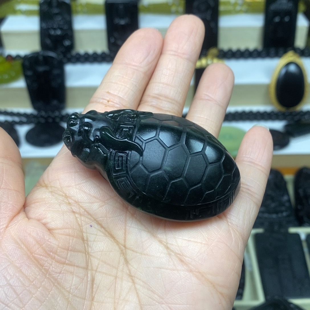 蛇纹石玉手把未镶嵌好*