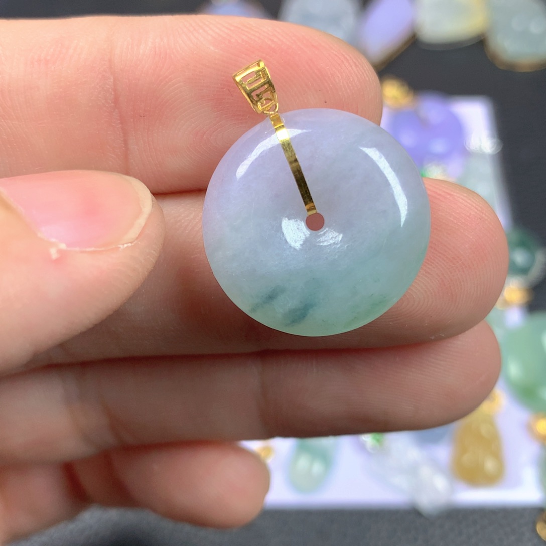 【闪购商品】翡翠18K金镶嵌颈饰翡翠