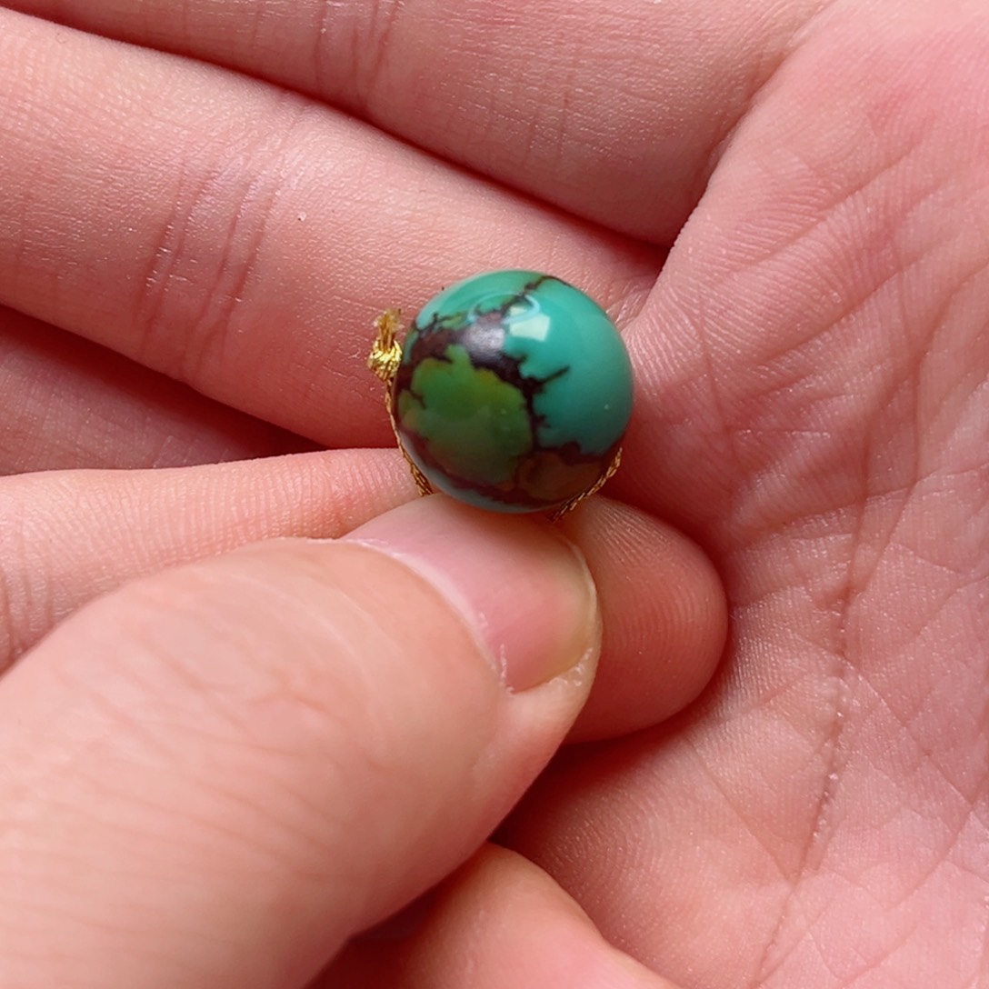 绿松石13.6圆珠未镶嵌