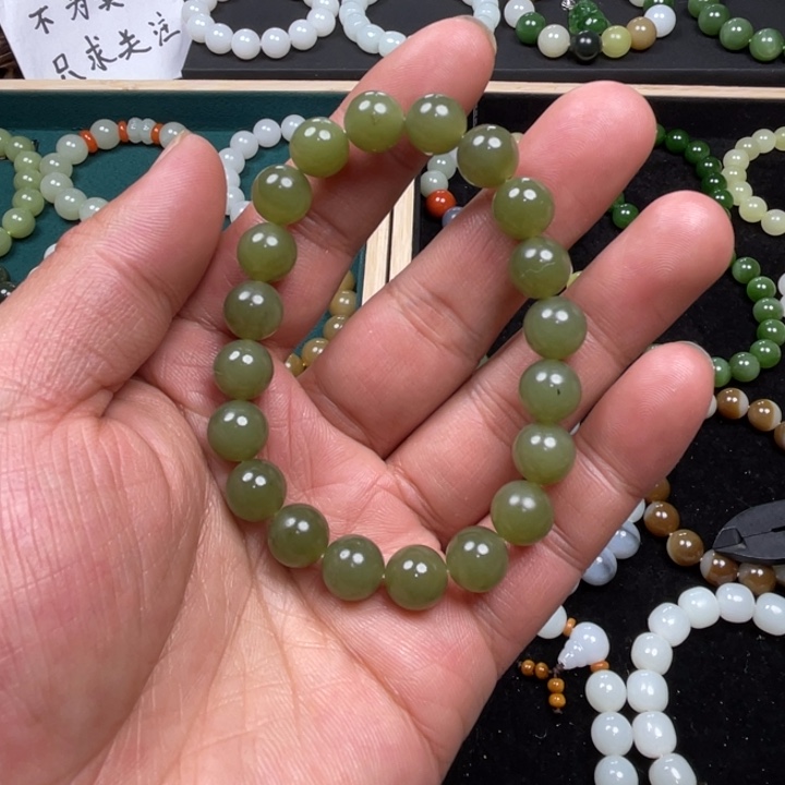 和田玉手串未镶嵌