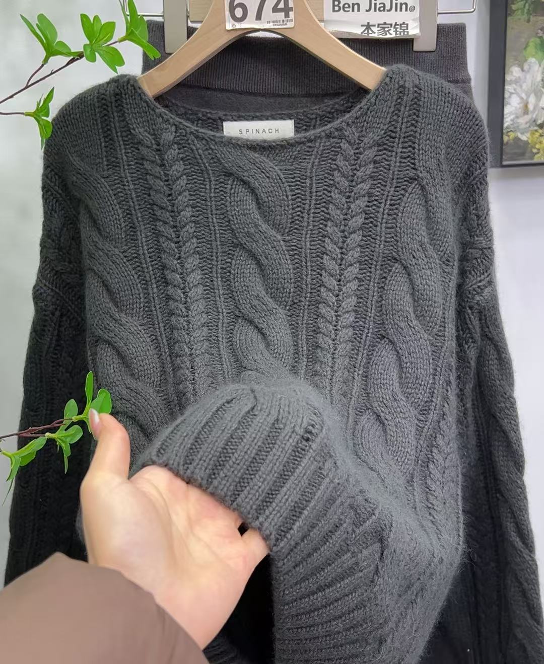 时尚百搭圆领领针织加厚毛衣慵懒风气质宽松针织衫上衣羊毛衫