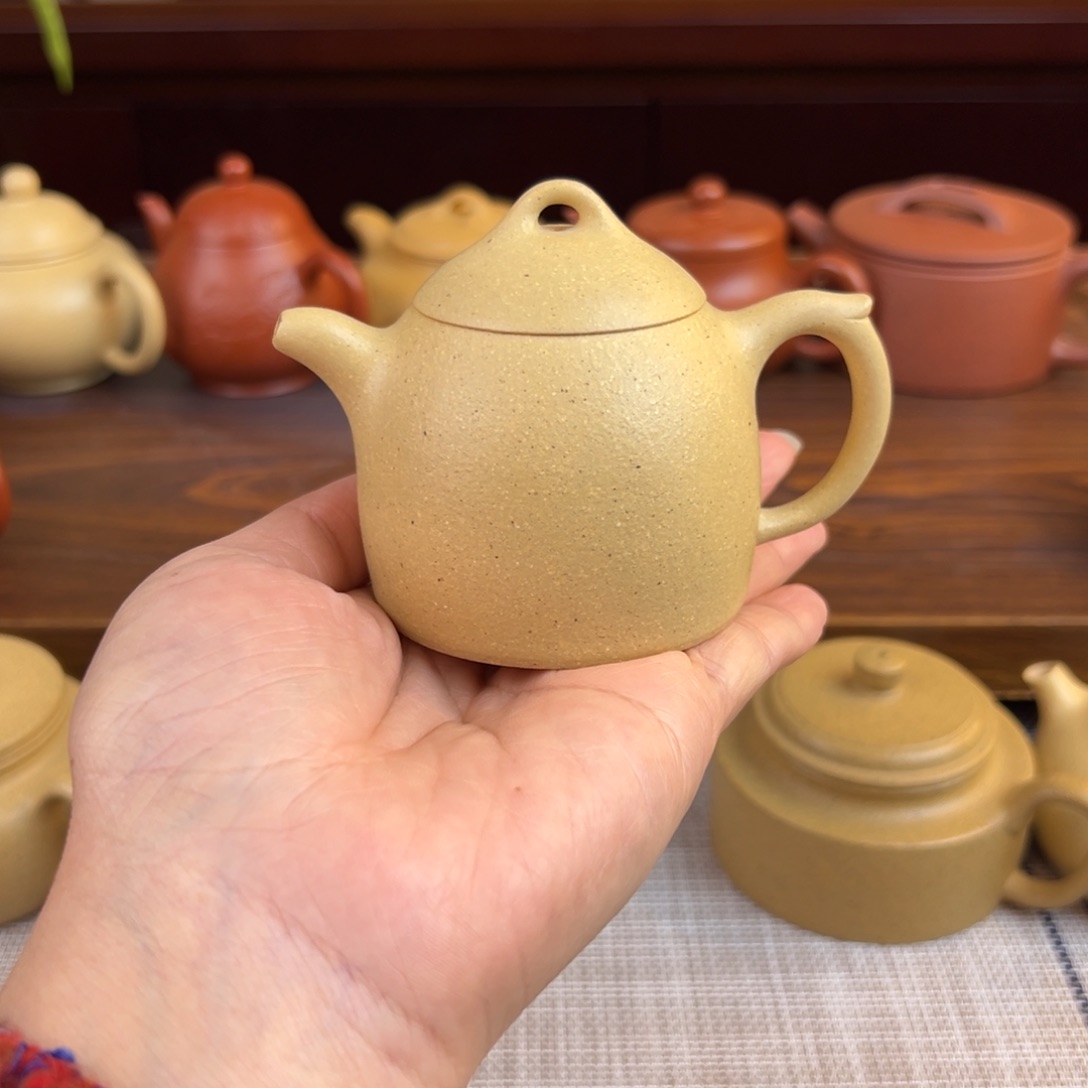 紫砂茶壶本绿秦权全手100cc